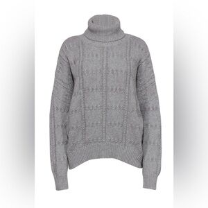 Nili Lotan Gray Turtleneck Sweater